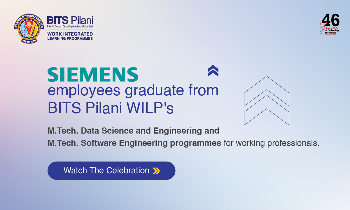 Celebrating Siemens employees graduation at BITS Pilani WILP | A Milestone in Lifelong Learning